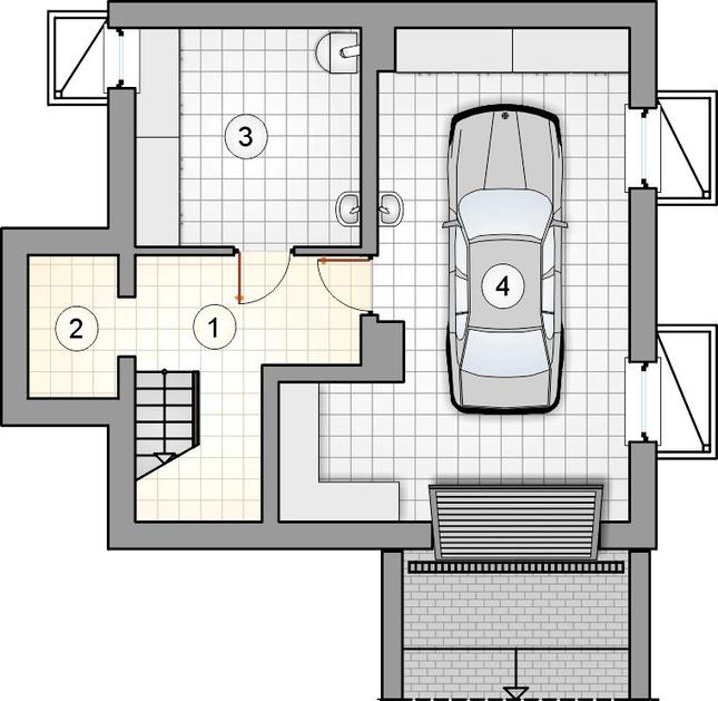 Rzut piwnicy POW. 0,0 m²