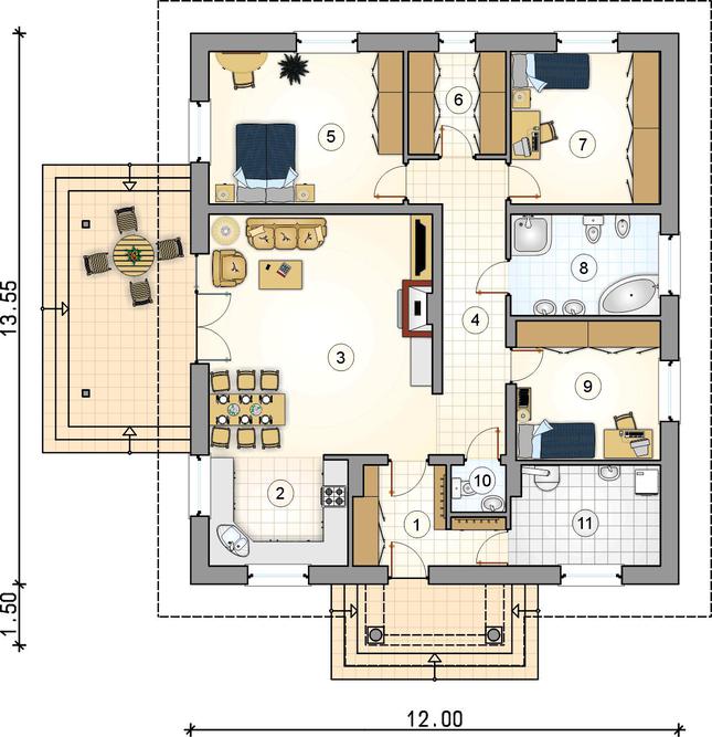 Rzut parteru POW. 0,0 m²
