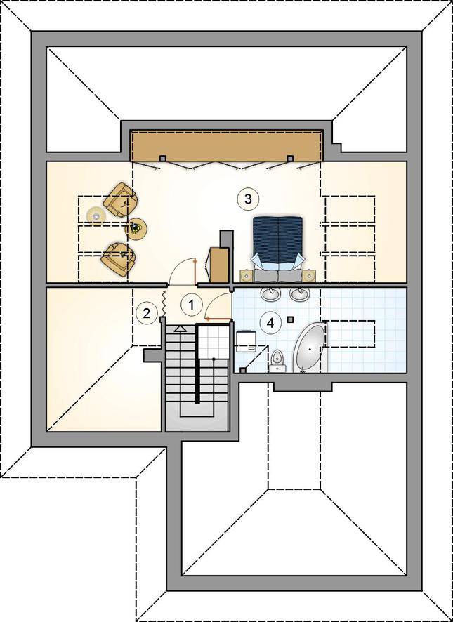 Rzut poddasza POW. 0,0 m²