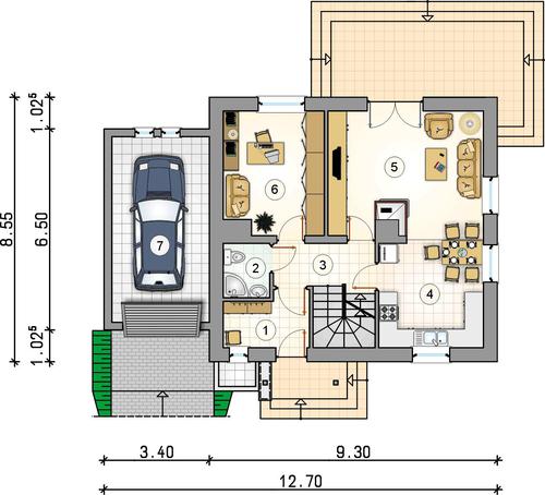 Rzut parteru POW. 0,0 m²