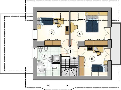 Rzut poddasza POW. 0,0 m²