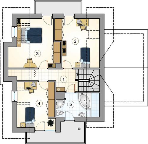 Rzut poddasza POW. 0,0 m²