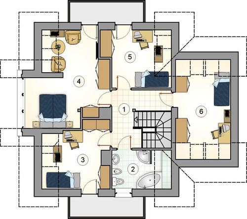 Rzut poddasza POW. 0,0 m²