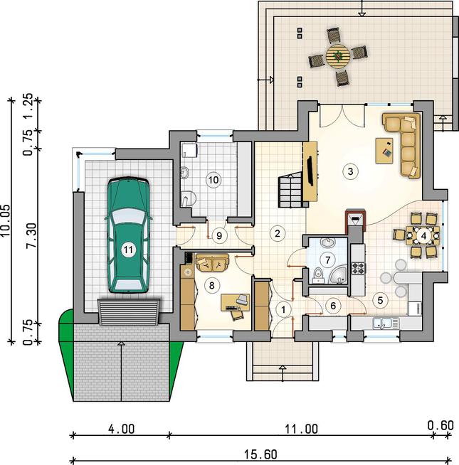 Rzut parteru POW. 0,0 m²