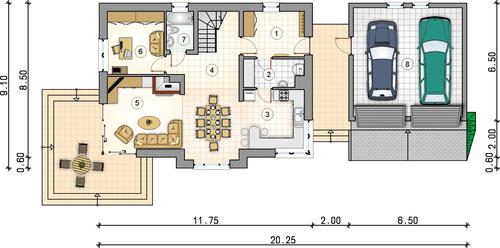 Rzut parteru POW. 0,0 m²
