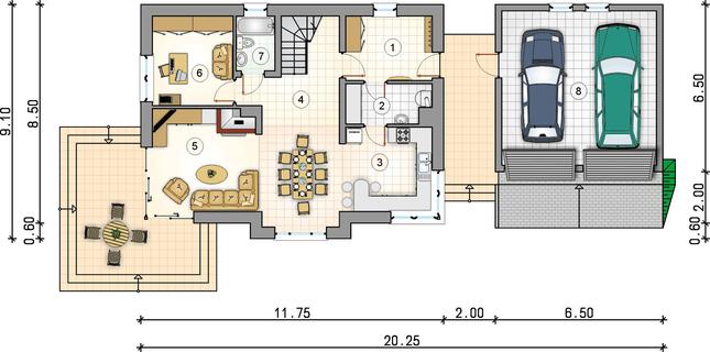 Rzut parteru POW. 0,0 m²
