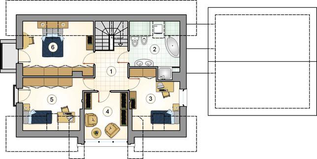 Rzut poddasza POW. 0,0 m²