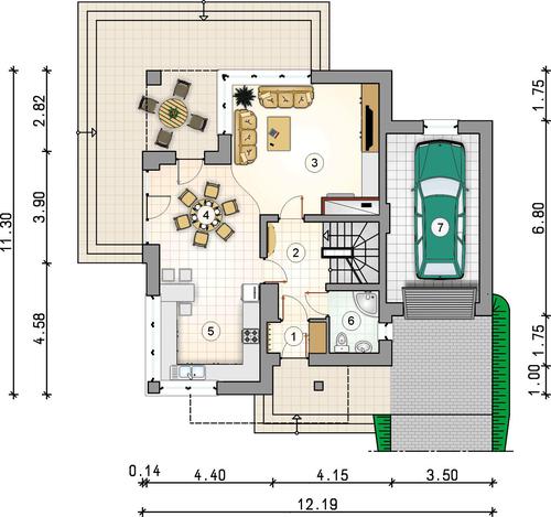 Rzut parteru POW. 0,0 m²