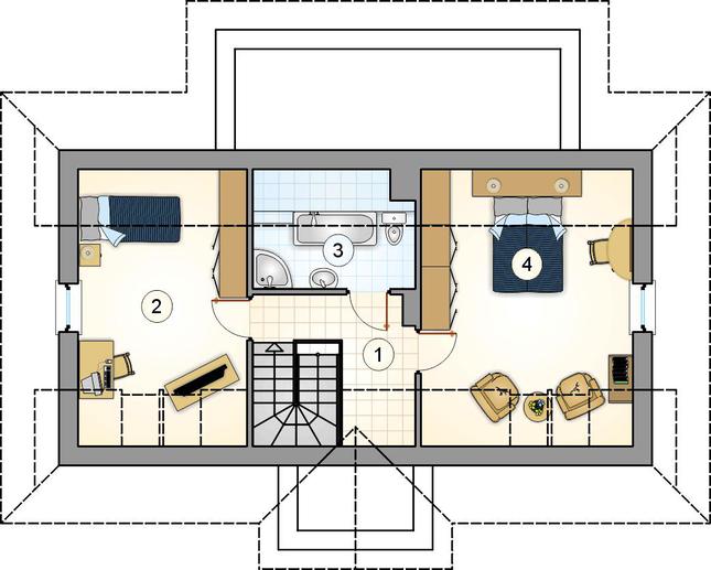 Rzut poddasza POW. 0,0 m²