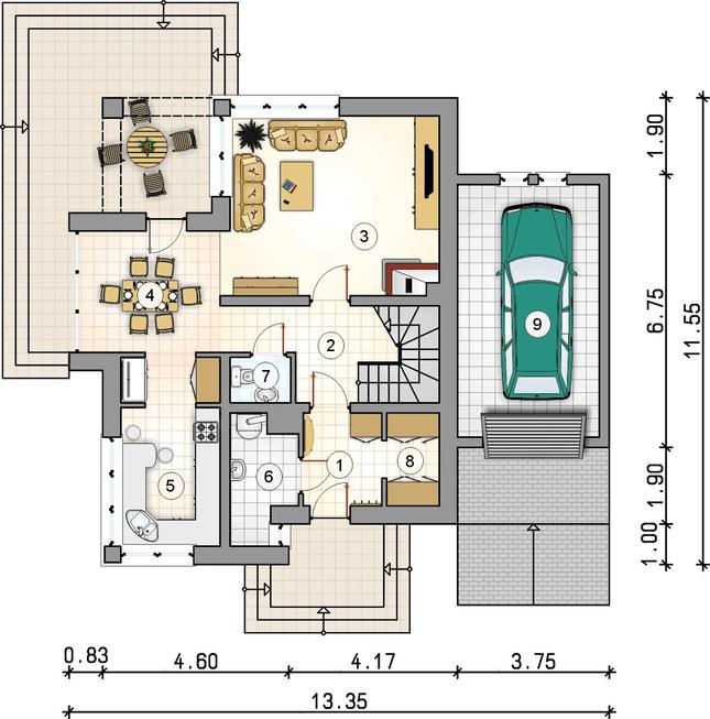 Rzut parteru POW. 0,0 m²