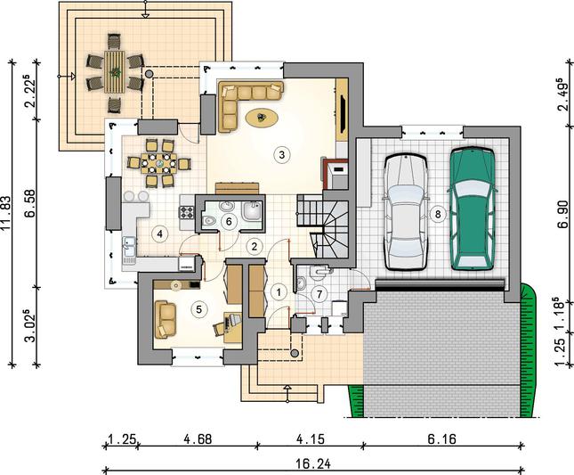 Rzut parteru POW. 0,0 m²