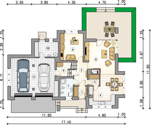 Rzut parteru POW. 0,0 m²