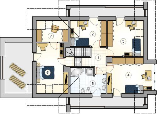 Rzut poddasza POW. 0,0 m²