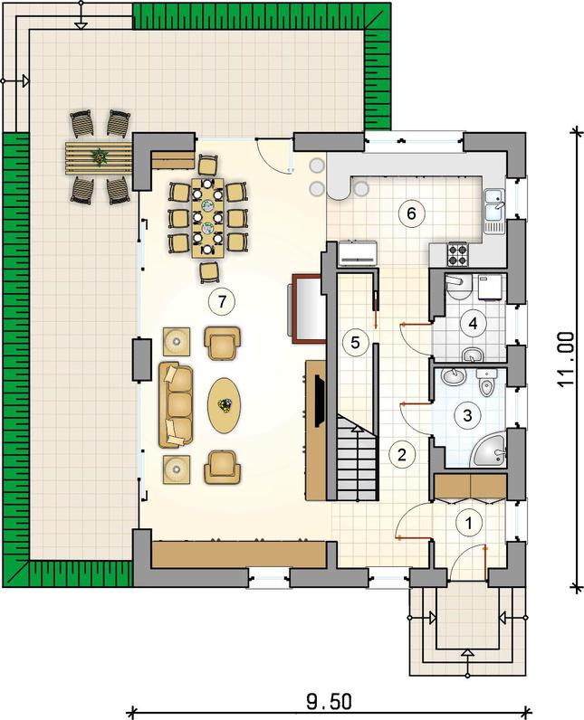 Rzut parteru POW. 0,0 m²