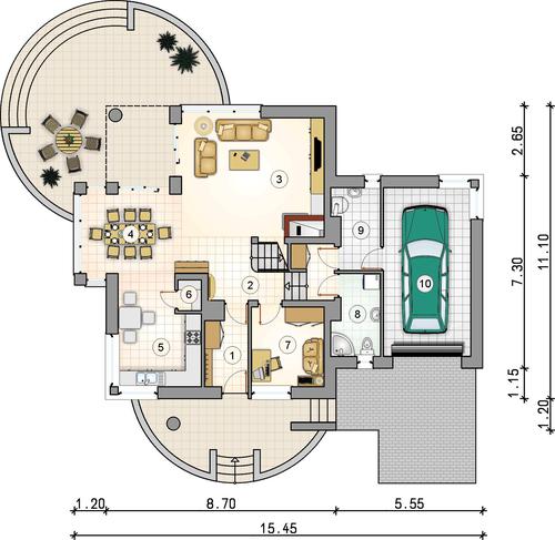 Rzut parteru POW. 0,0 m²