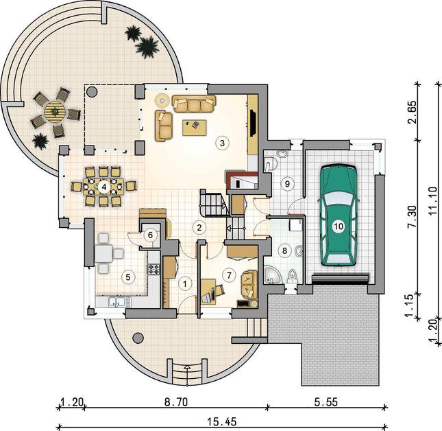Rzut parteru POW. 0,0 m²