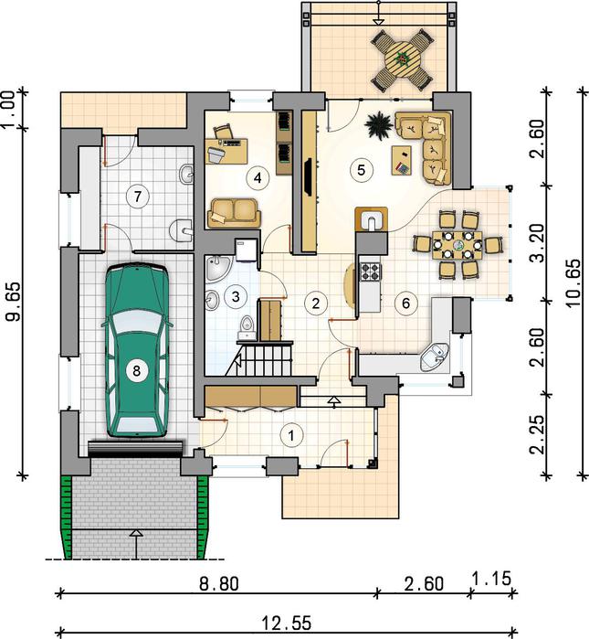 Rzut parteru POW. 0,0 m²