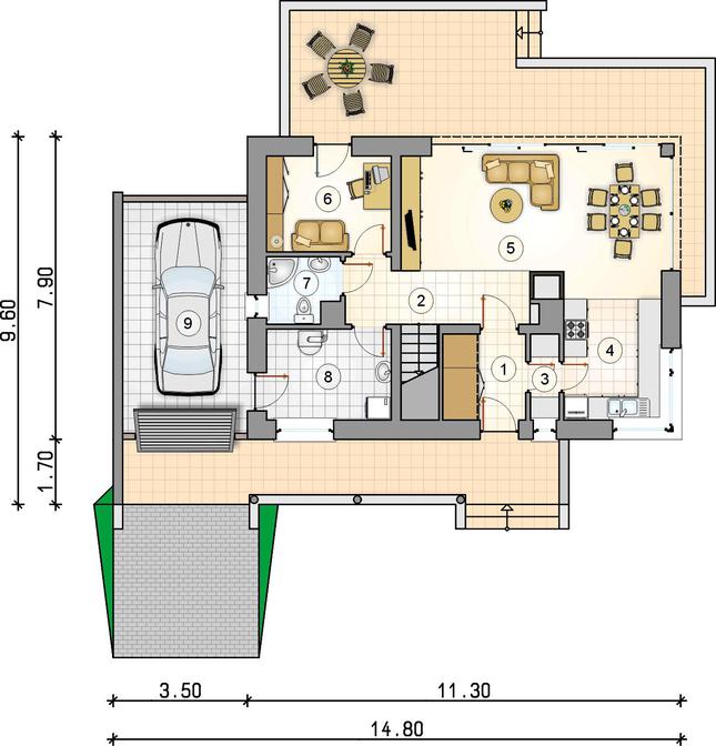 Rzut parteru POW. 0,0 m²