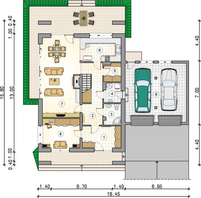Rzut parteru POW. 0,0 m²