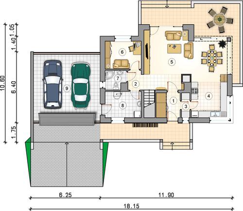 Rzut parteru POW. 0,0 m²