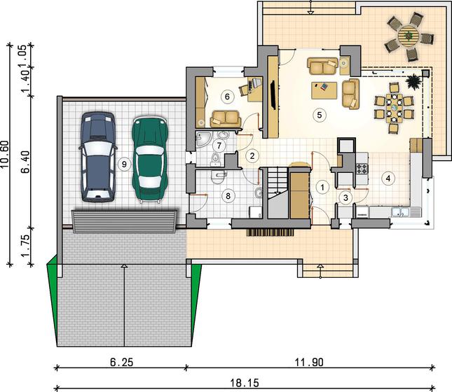 Rzut parteru POW. 0,0 m²