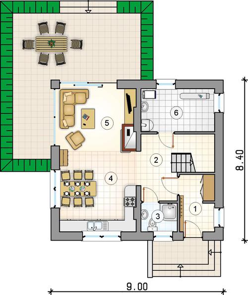 Rzut parteru POW. 0,0 m²