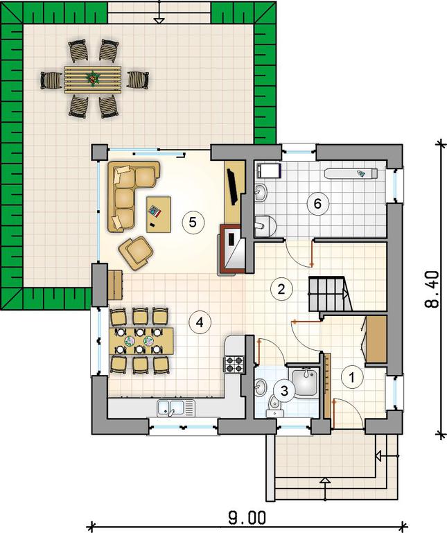 Rzut parteru POW. 0,0 m²