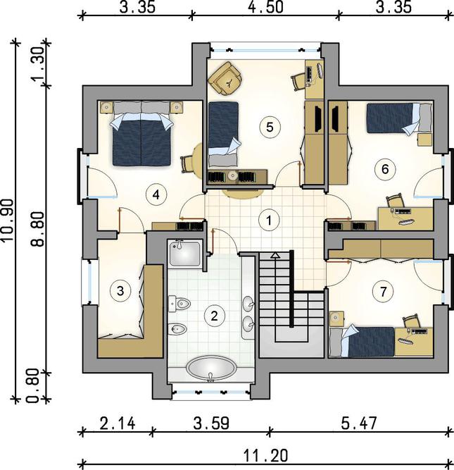 Rzut piętra POW. 0,0 m²
