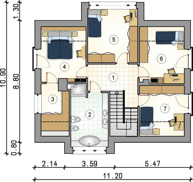 Rzut poddasza POW. 0,0 m²