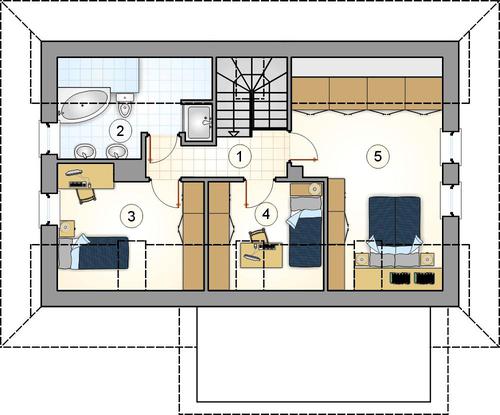 Rzut poddasza POW. 0,0 m²