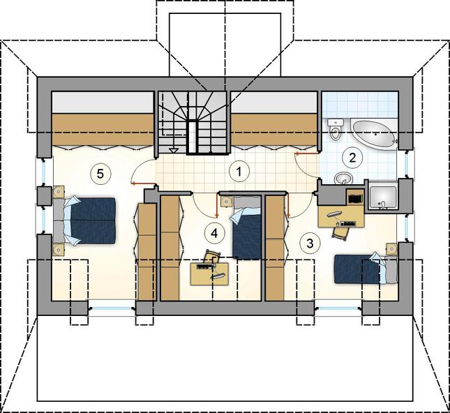 Rzut poddasza POW. 0,0 m²
