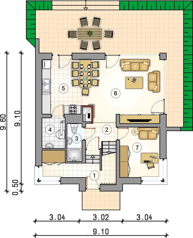 Rzut parteru POW. 0,0 m²