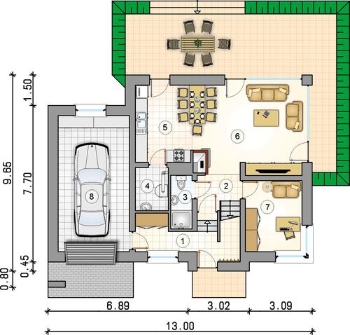 Rzut parteru POW. 0,0 m²