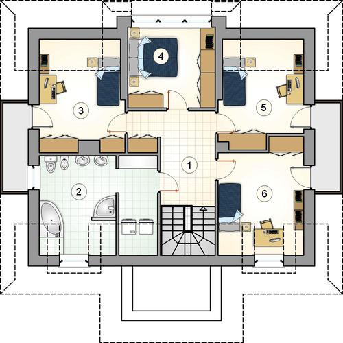 Rzut poddasza POW. 0,0 m²