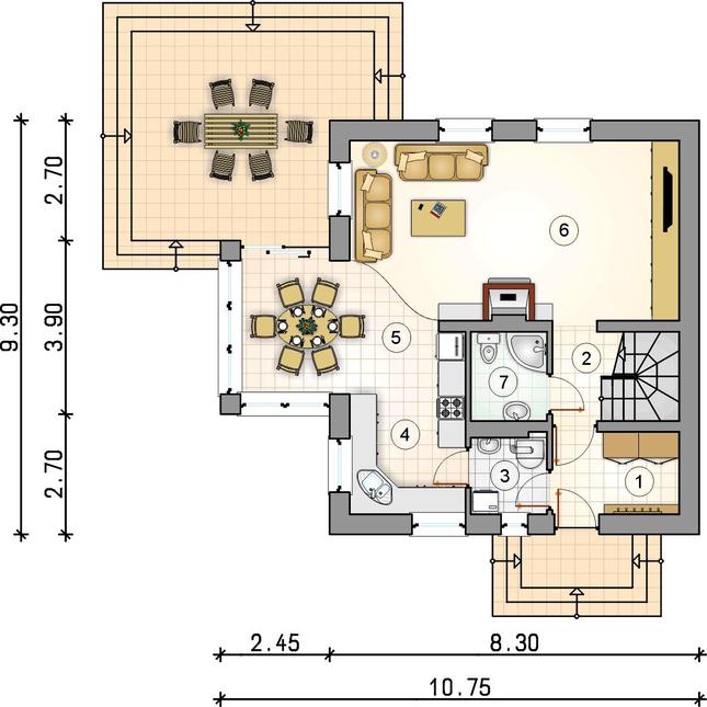 Rzut parteru POW. 0,0 m²
