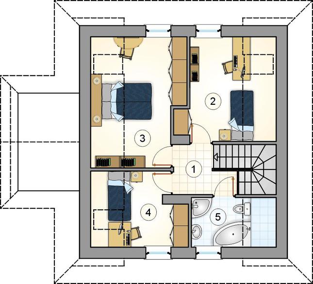 Rzut poddasza POW. 0,0 m²