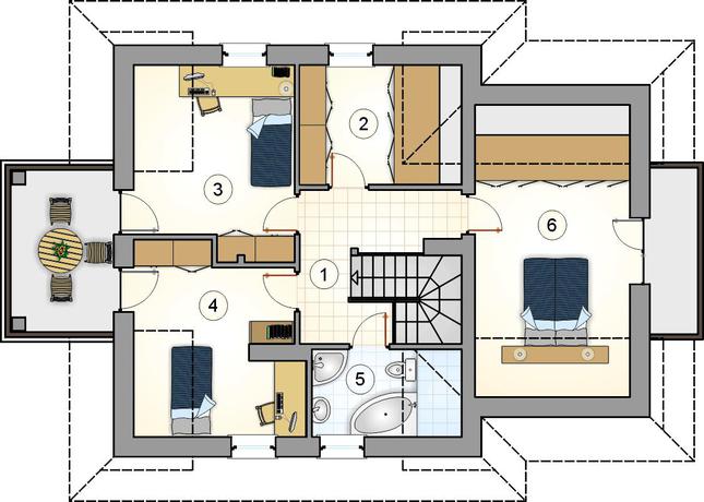 Rzut poddasza POW. 0,0 m²