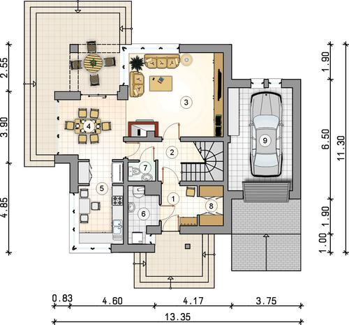 Rzut parteru POW. 0,0 m²