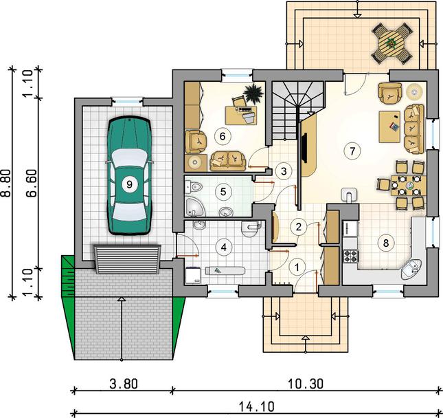 Rzut parteru POW. 0,0 m²