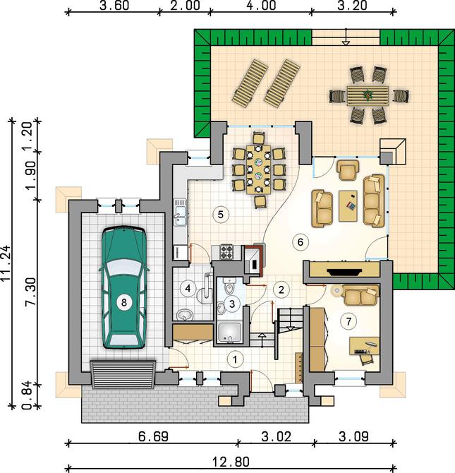 Rzut parteru POW. 0,0 m²