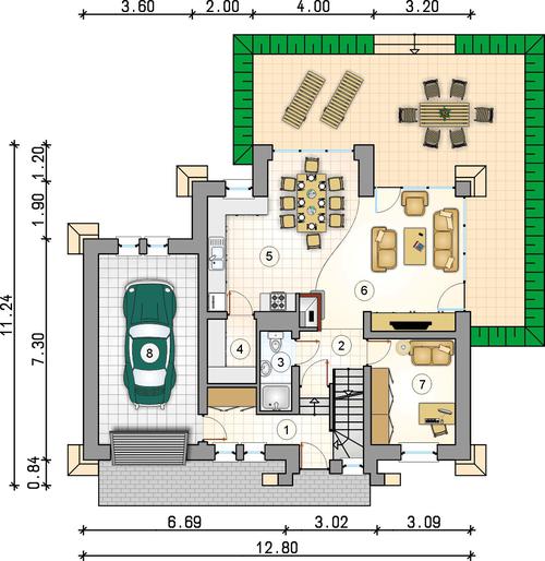 Rzut parteru POW. 0,0 m²
