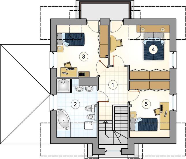 Rzut poddasza POW. 0,0 m²