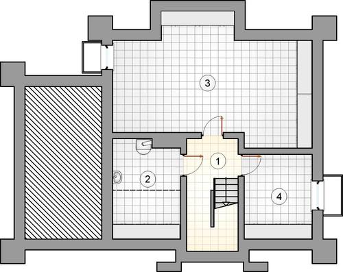 Rzut piwnicy POW. 0,0 m²