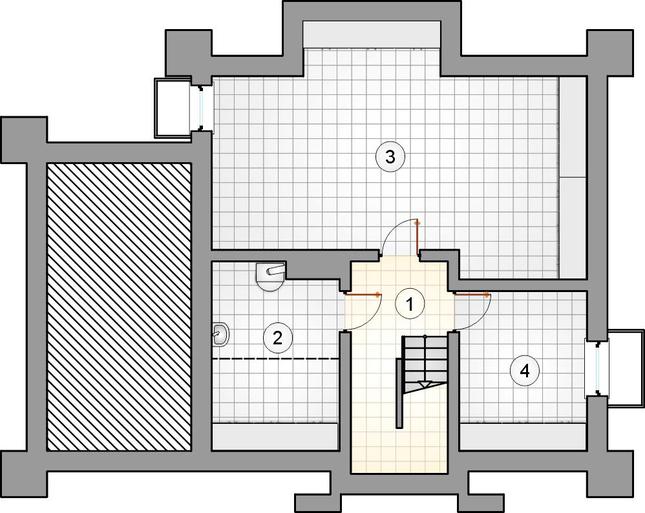 Rzut piwnicy POW. 0,0 m²