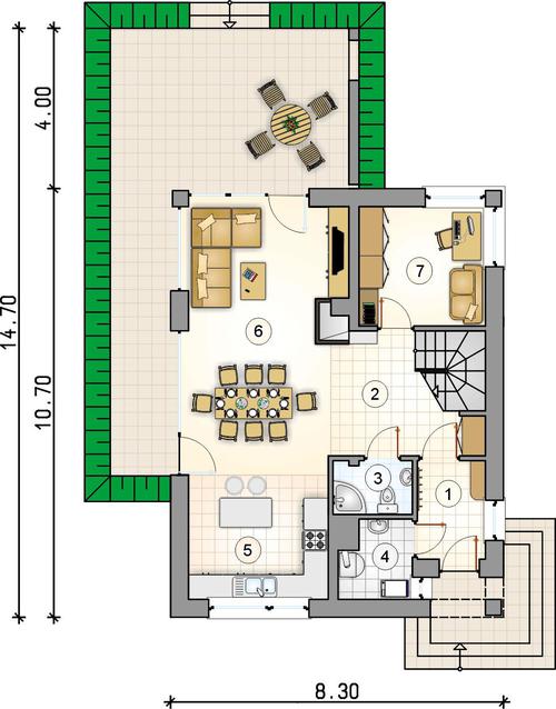 Rzut parteru POW. 0,0 m²