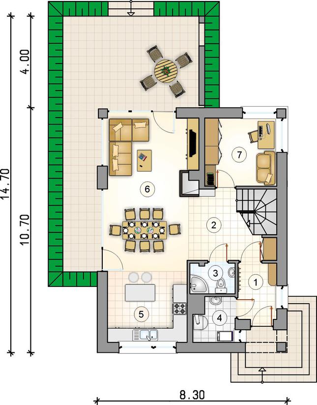 Rzut parteru POW. 0,0 m²