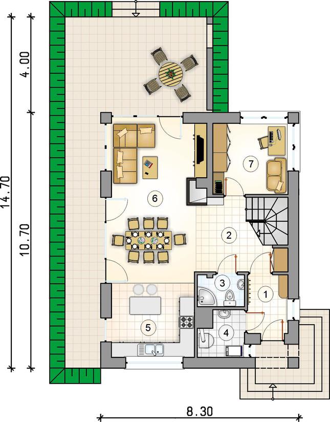 Rzut parteru POW. 0,0 m²