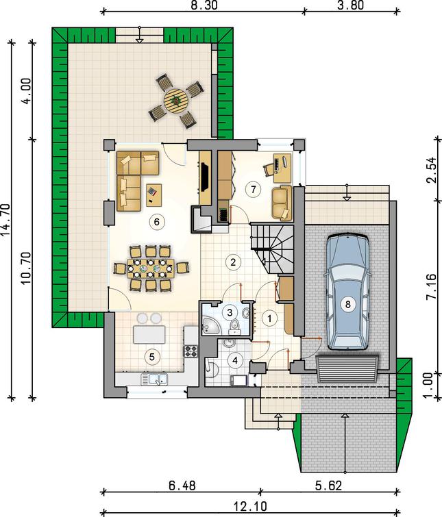 Rzut parteru POW. 0,0 m²