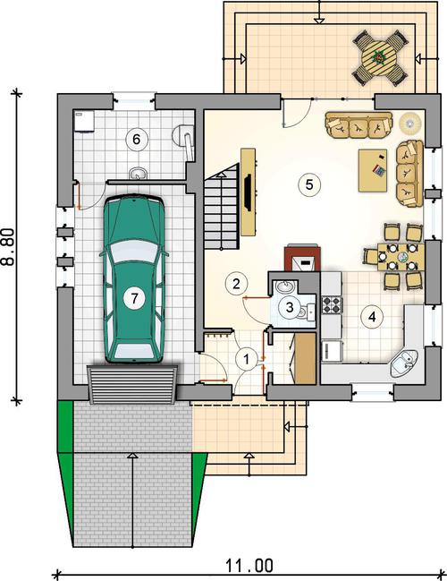 Rzut parteru POW. 0,0 m²