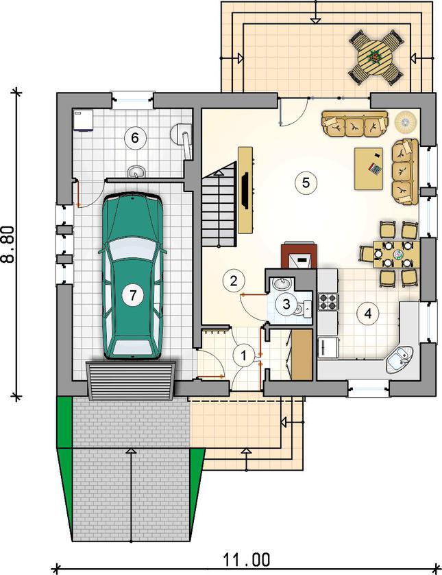 Rzut parteru POW. 0,0 m²